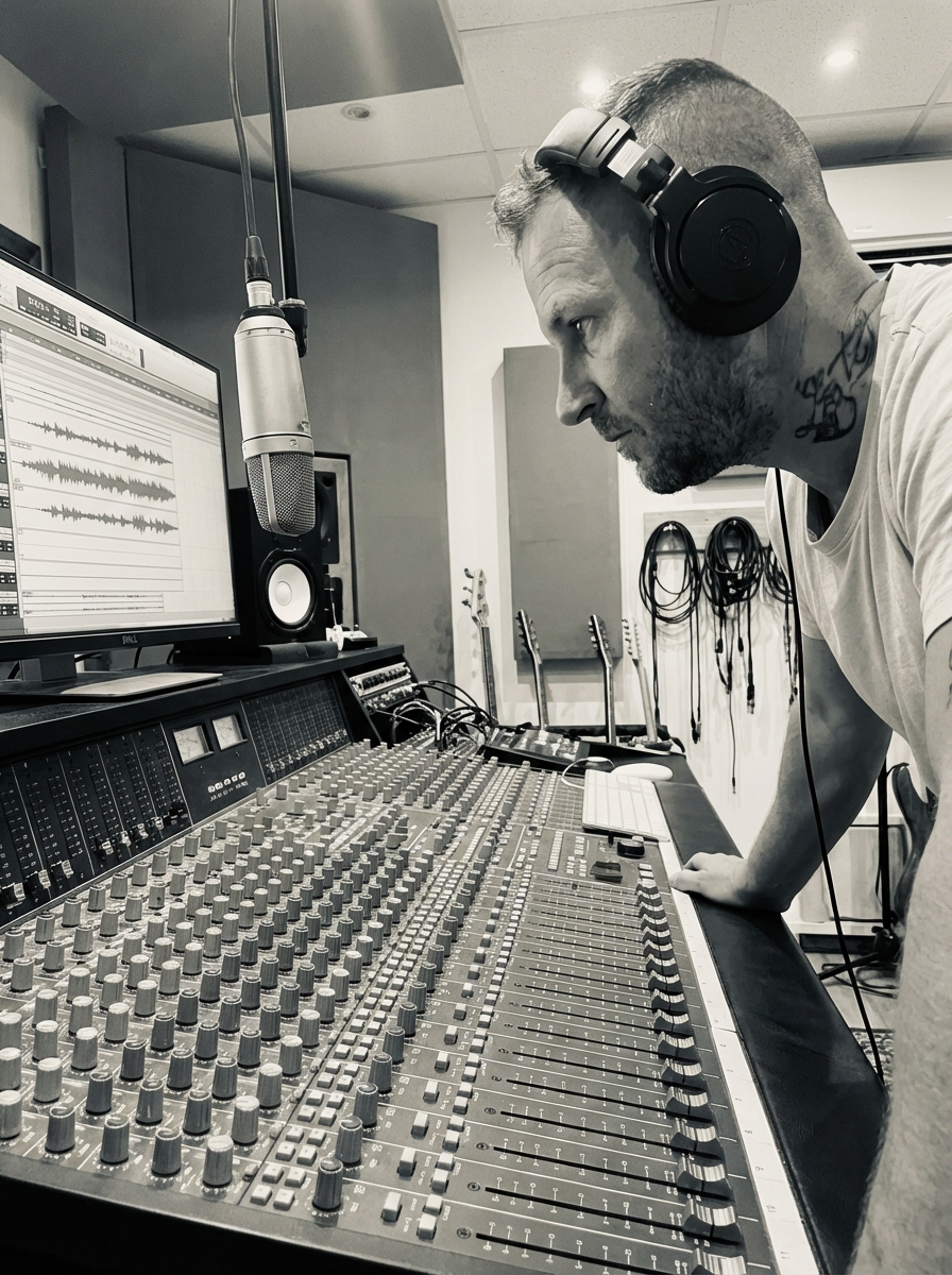 Scott working in the studio